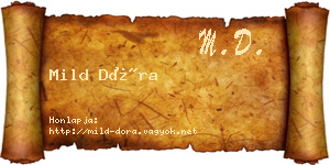 Mild Dóra névjegykártya